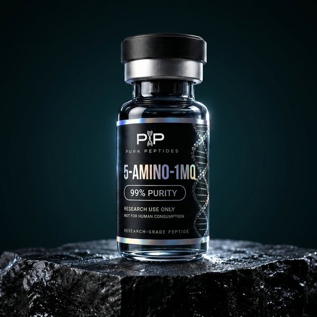 Vial de 5‑Amino‑1MQ, p&eacute;ptido de investigaci&oacute;n 99% de pureza &mdash; Pura Peptides