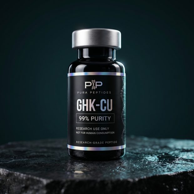 Vial de GHK-Cu, péptido de investigación 99% de pureza — Pura Peptides
