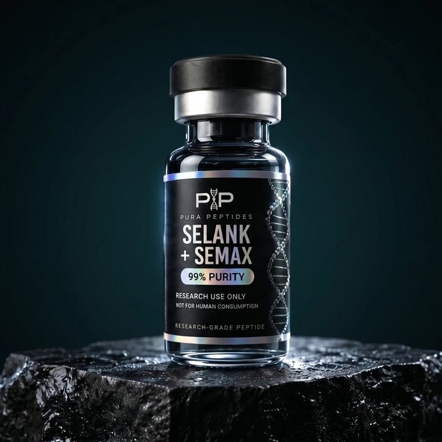 Vial de Selank + Semax, compuesto de investigaci&oacute;n 99% de pureza &mdash; Pura Peptides